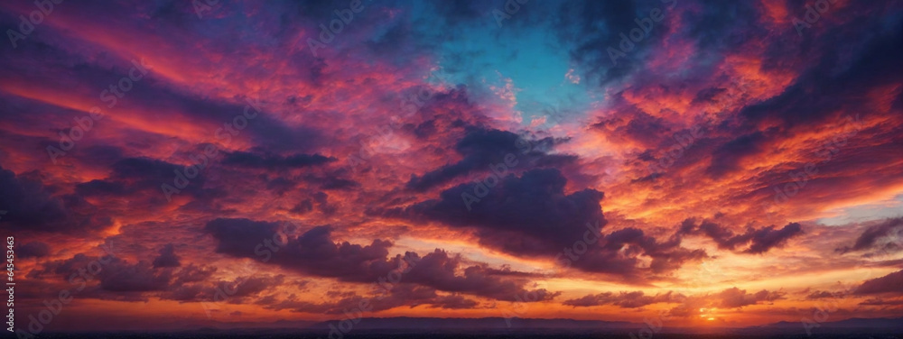 Canvas Prints Background of colorful sky concept: Dramatic sunset with twilight color sky and clouds