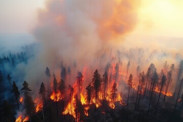 Fire in dry Forest