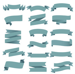 Mint Ribbons With White Background