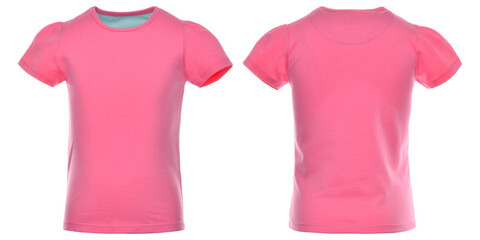 Images of a girl's basic T-shirt