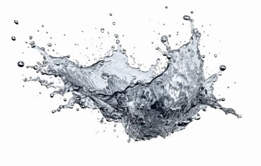 Water splash isolated on white background with clipping path. Close up.