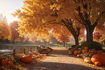 Naklejka na ściany i meble autumn scene
