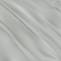 Obraz premium Silver fabric background with waves close, interesting wavy background, top view of waves on fabric, soft wrinkled matte fabric, shadow fabric. eps 10