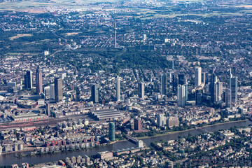 Naklejka premium aerial of Frankfurt am Main