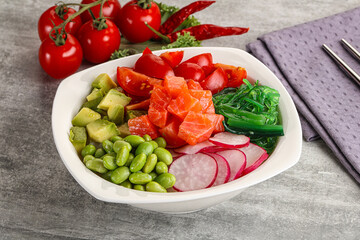 Hawaian cuisine - Poke with salmon