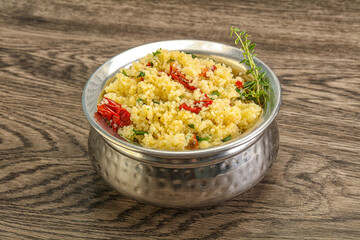 Vegetarian uisine - couscous with vegetables