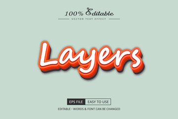 3D editable Layers text effect