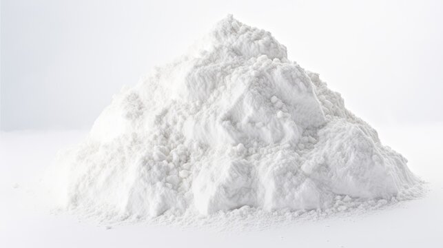 large pile of snow isolated on a pristine white background. this image as a testament to the seasonal challenges and the industries that address them.