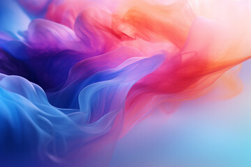 Obraz premium multi-colored abstract background, smooth lines, waves, rainbow color,AI_Generated