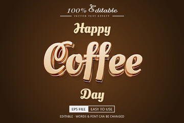 Stand out and shiny Coffee editable text effect