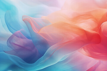 multi-colored abstract background, smooth lines, waves, rainbow color,AI_Generated