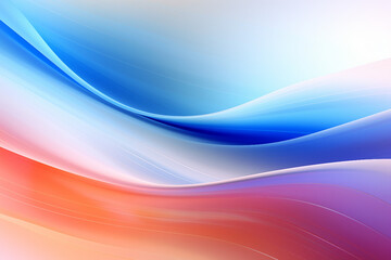 Fototapeta premium multi-colored abstract background, smooth lines, waves, rainbow color,AI_Generated
