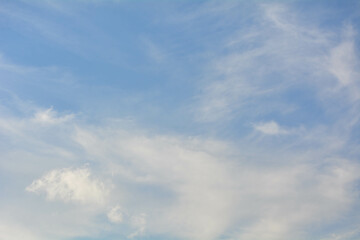 Blue sky background with white clouds