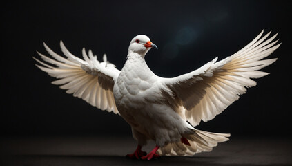 Obraz premium white dove in flight