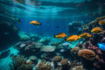 coral reef and fish Generated Ai