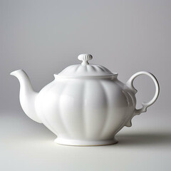 teapot on black background