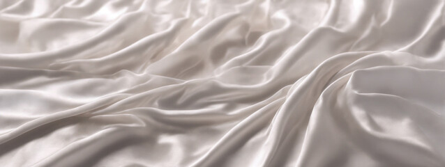 Obraz premium White silk fabric texture luxurious background