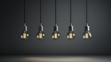 minimalist composition featuring elegant electric lamps set against a matching gray background.