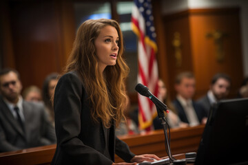 Students engage in a mock trial inspired by constitutional cases, showcasing the interactive and educational approaches to understanding the law. Generative Ai.