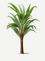Fototapeta na wymiar Palm tree illustration. Tropical palm plant
