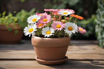 Fototapeta premium flower nature garden botany daisy bloom pot
