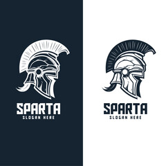 Spartan Helmet Mascot. Ancient Helmet. Design Element for Logo, Label, Emblem, Sign, Brand Mark, Poster, T-Shirt Print. Hand-Drawn Vector Illustration