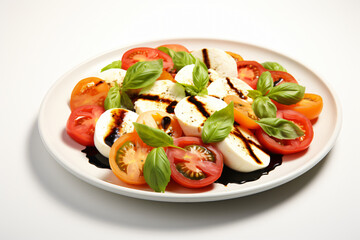 Caprese salad with ripe tomatoes