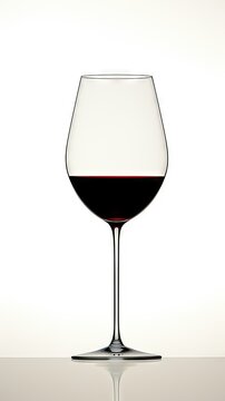 Red Wine Glass on white background