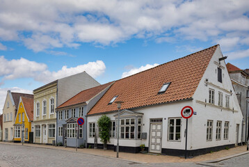 Walking in Tonder´s (Tønder) streets on a beautiful summer day, Sønderjylland, Denmark