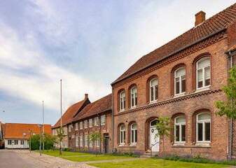 Walking in Tonder´s (Tønder) streets on a beautiful summer day, Sønderjylland, Denmark