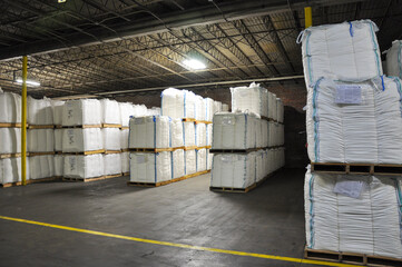 Interior of a modern warehouse.