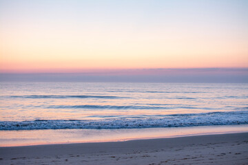 Ocean Waves at Sunrise in Outer Banks Nags Head North Carolina