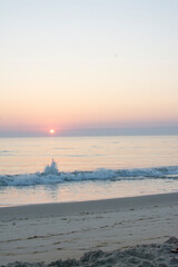 Ocean Waves at Sunrise in Outer Banks Nags Head North Carolina