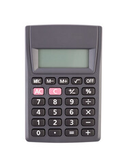 Calculator isolated on white background with clipping path