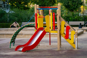 Kids playground empty in park