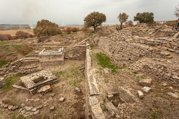Fototapeta na wymiar Ruins of the classical and Homeric city Troy, Turkey