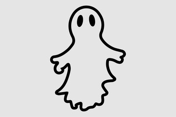 Silhouette of a halloween Ghost 