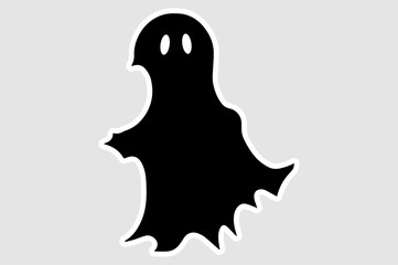 Silhouette of a halloween Ghost 
