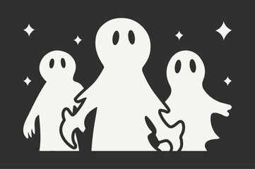 Silhouette of a halloween Ghost 