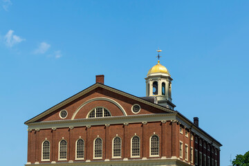 Fototapeta na wymiar Faneuil Hall exterior view in Boston, Massachusetts, USA