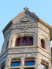 Vertical: Detail of The Bishop's Palace, Galveston Island, Texas. High quality photo.