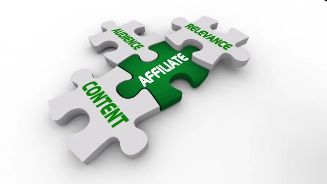 Affiliate Program Content Audience Puzzle Pieces 3d Animation