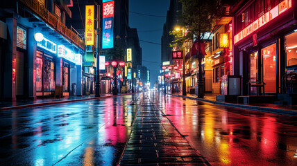 Naklejka premium street in night