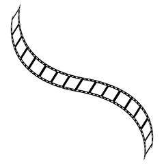 Fototapeta premium Movies Flim background with Flim roll. Film Strip icon. film strip background