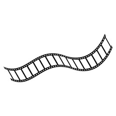 film strip illustration. movie film strip. Film tape vintage icon isolate. 3d flim roll