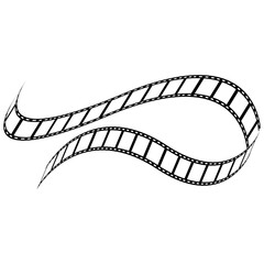 Fototapeta premium film tape vintage icon isolate. movies film background with flim roll. 3d flim roll