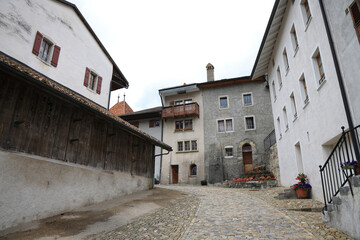 View of the village of Gruyères, Switzerland