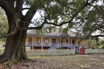 Magnolia Mound plantation interior shots.