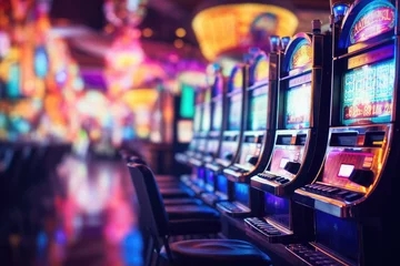 Foto op Plexiglas a casino with slot machines Generative AI © SKIMP Art