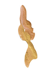 Golden abstraction on a white background